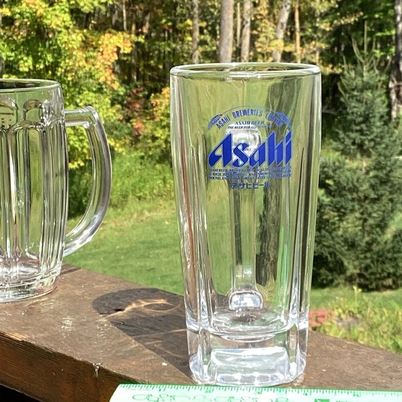 🍻 Vintage Asahi Tokyo 🗼 BREWERIES Limited DRINKING GLASS with HANDLE - Picture 1 of 16